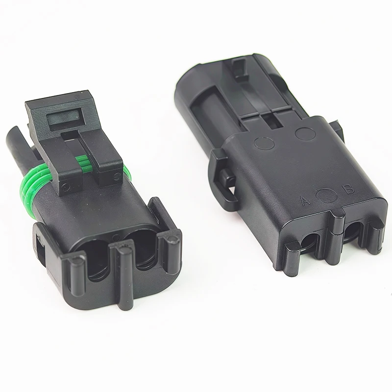 2 Pin 2.5mm Waterproof Automotive Connector Male Female Fuel Injector Socket Cable Wiring Plug with Terminals 12015792 12010973