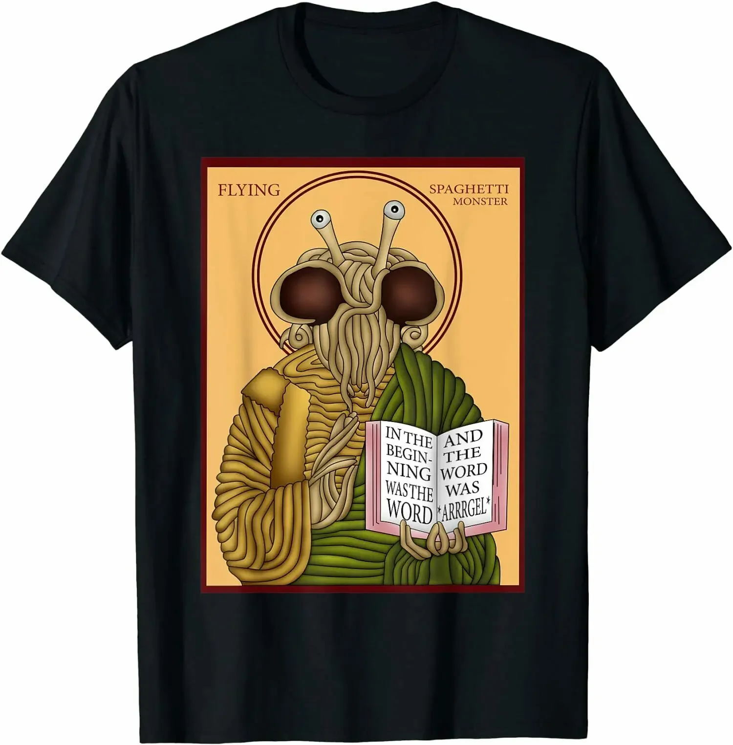 

Flying Spaghetti Monster Tee FSM, Pastafarian T-Shirt Premium Cotton Short Sleeve O-Neck Mens T Shirt New S-3XL