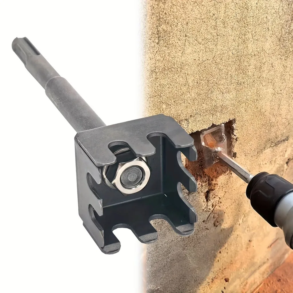 

Heavy-Duty SDS Plus Square Hole Punch – Precision Alignment for Electrical Boxes & Cabinets