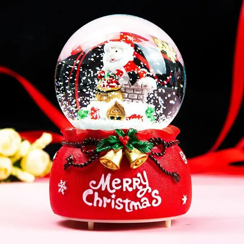 

Меняющие цвет светодиодные фонари Санта-музыкальные снежные шары Центральная часть стола на батарейках Винтажный рождественский декор на день рождения