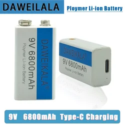 2026 Best-selling 100%New Original 9V 6800mAh+USB Fast Charging Line LI-ION Rechargeable Battery for Electric Fan Flashlight