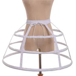 Lady 3 Hoop Dress Crinoline pettiscoat Cage sliver regolabile