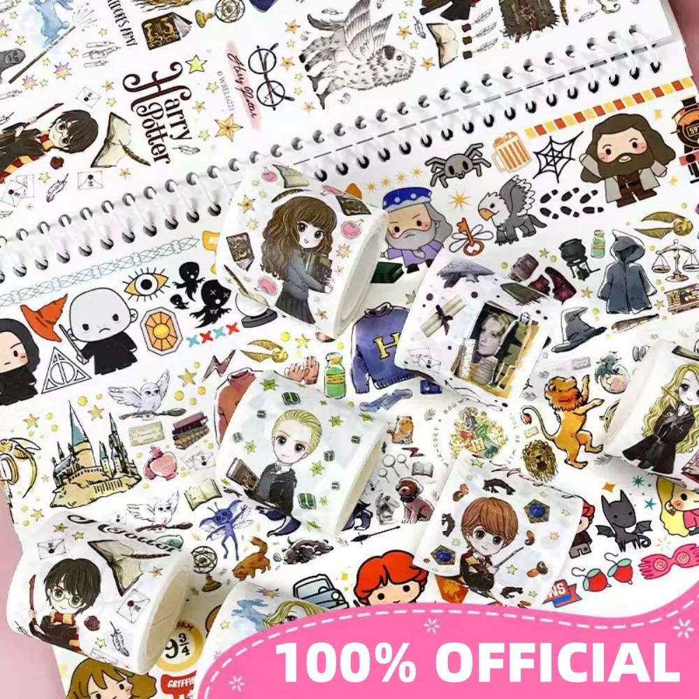 本物のハリーポッター漫画テープステッカーかわいいハーマイオニーロン・マルフォイ手作り装飾ステッカーおもちゃプランナー文具デカール