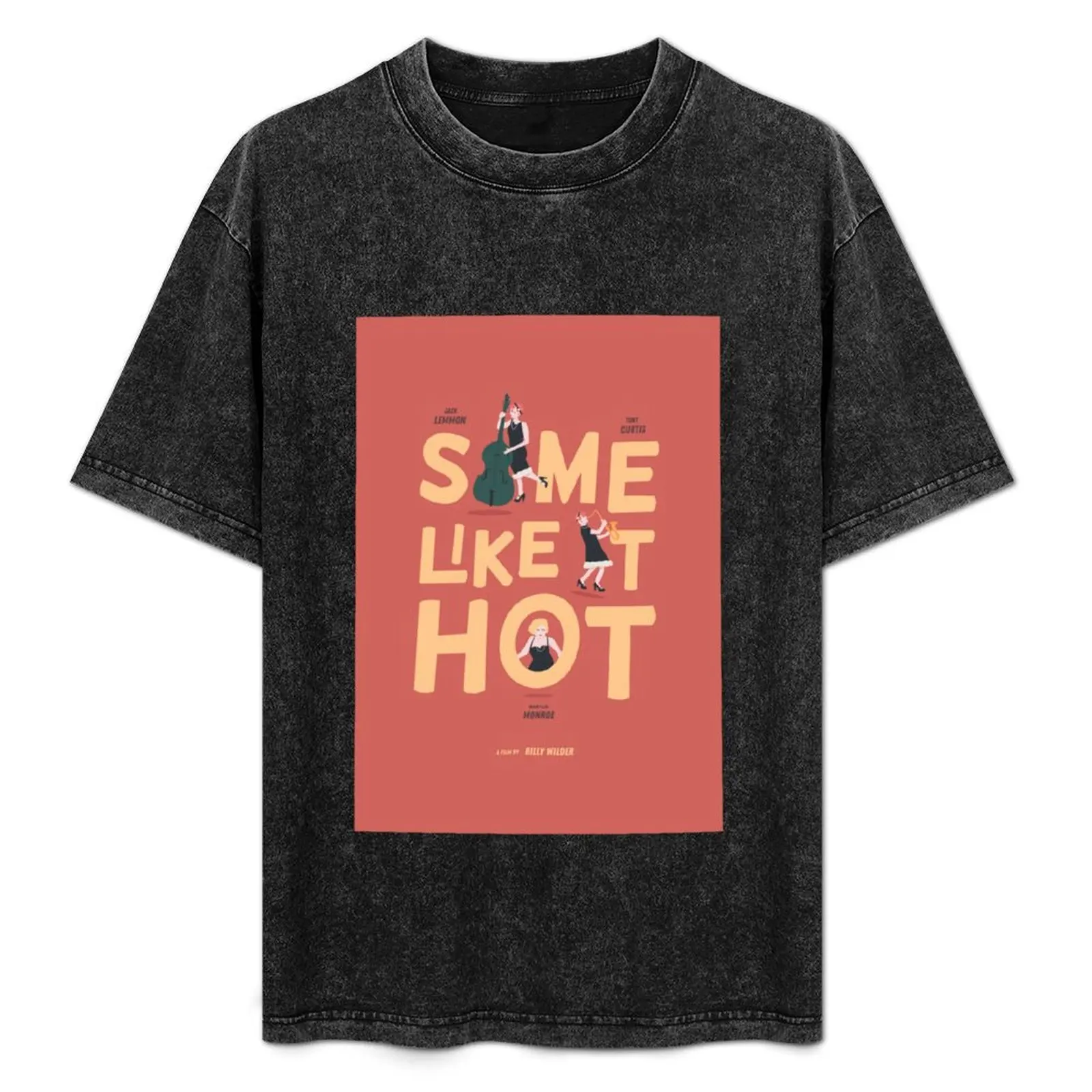 

Some Like It Hot Poster T-Shirt Minimalist Plain Crew Neck T-Shirt