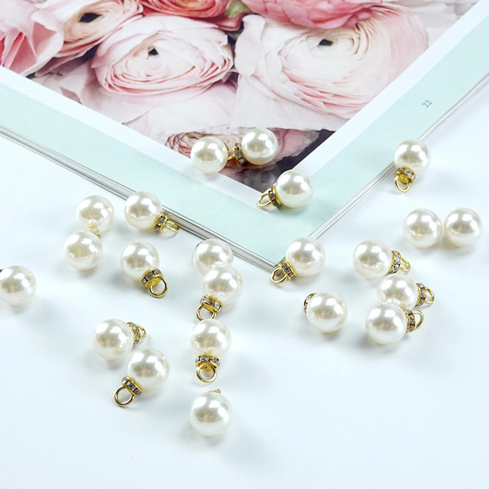 

100 Pcs Pearl ABS Pendant Decorative Charms Lightweight Mini Size DIY Jewelry Findings Earring Charms Craft Supplies