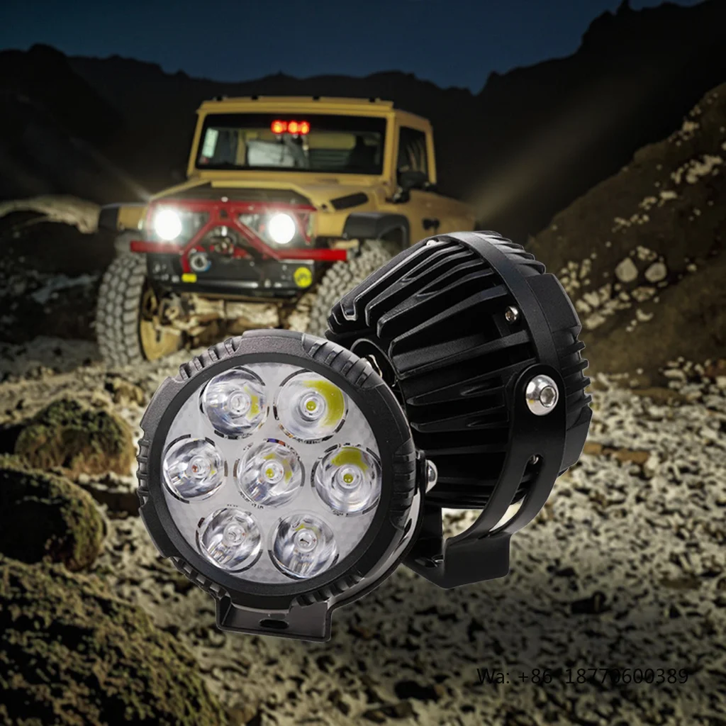 Truck Car Off-road Bumper LED Driving Laser Spot Fog Light 7 Lens 8800-9000K 4.5inch Spot Beam Work Light IP68 Waterproof 6800