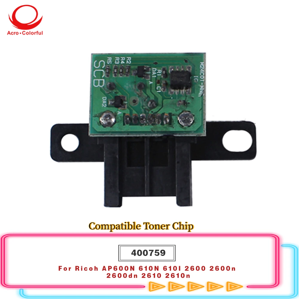 Chip de toner compatível 20K 400759 para impressora Ricoh AP600N 610N 610I 2600 2600n 2600dn 2610 2610n