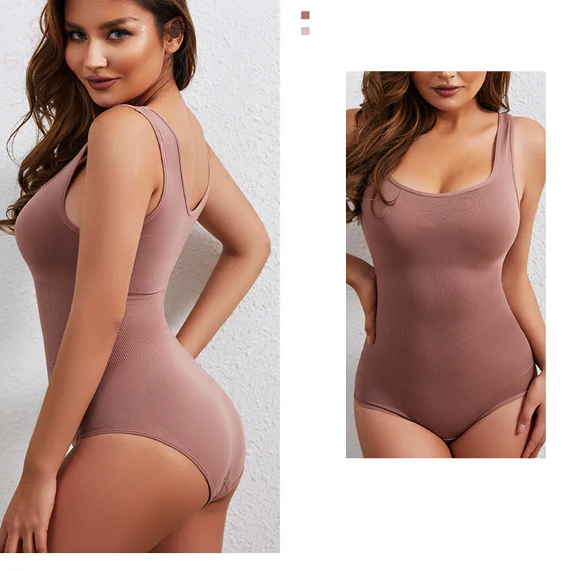 GUUDIA Women Waist Trainer Bodysuit Slim Full Body Shapewear Seamless Jumpsuits Tummy Control Tops Bodysuits for Going Out