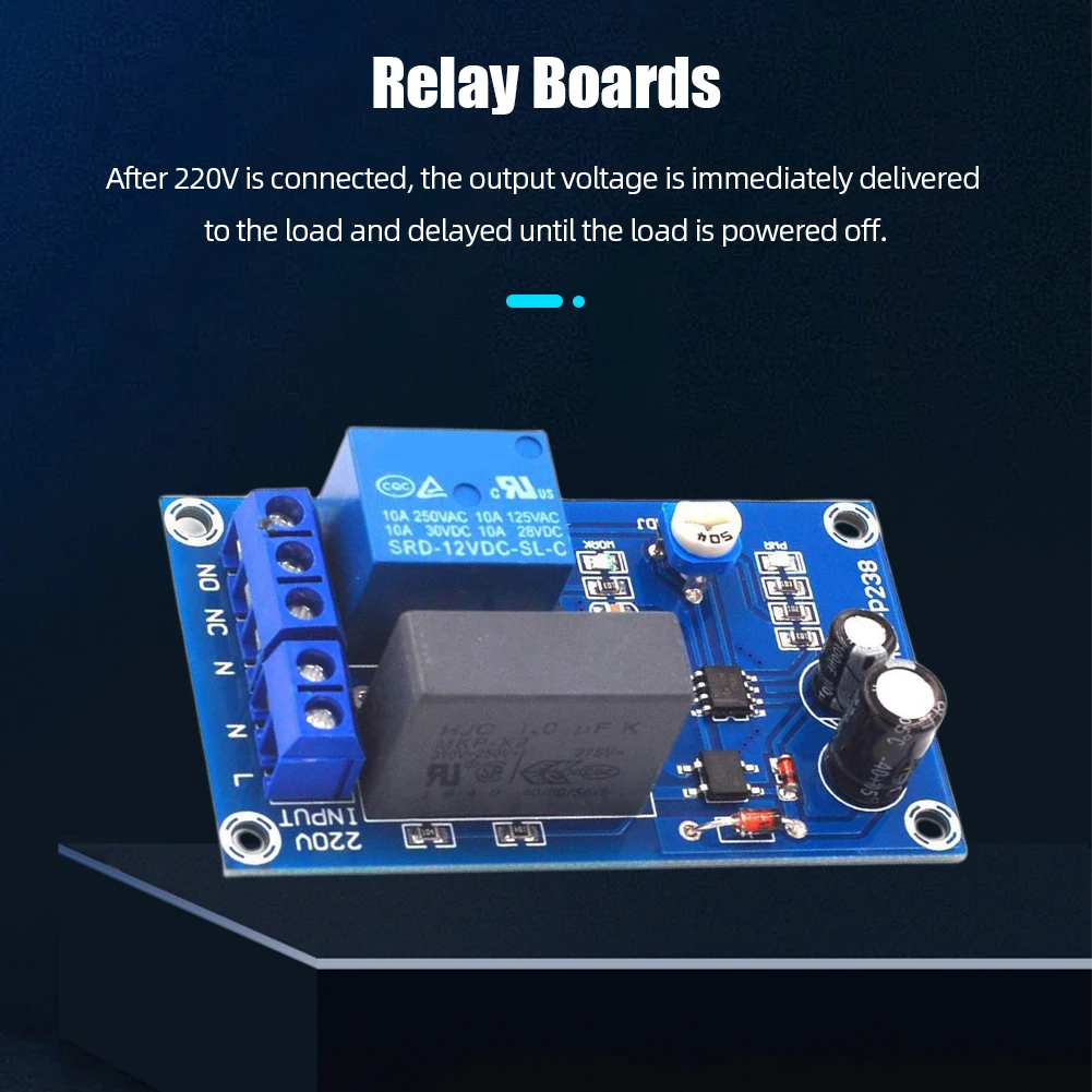 220V Circuit Board Input Output Time Delay Relay Module Dropping Resistor Accessories for Corridor Staircase Light