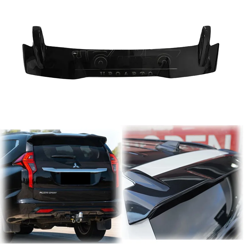 

2016 To 2021 For Mitsubishi Pajero & Montero Sport V Style Car Rear Roof Wing ABS Spoiler Lip Glossy Black Or White Body Kit