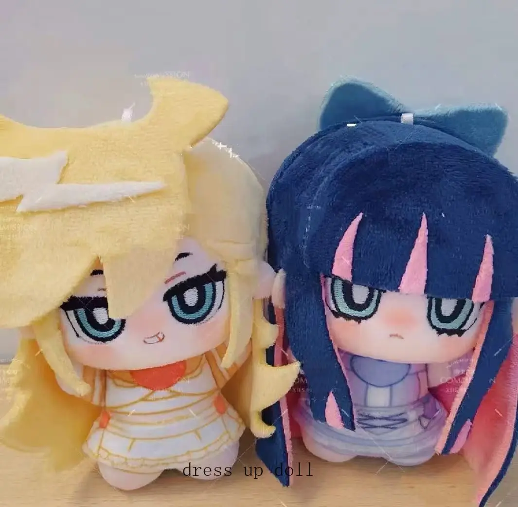 

10cm Anime Panty & Stocking with Garterbelt Panty Anarchy Stocking Anarchy Plush Doll Pendant Cartoon Toy Cosplay Keychain Gift