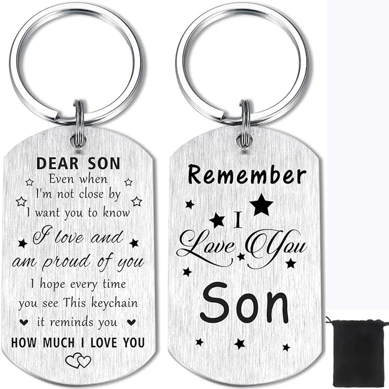 Брелок на День святого Валентина, подарок мамы, папы, сына, подарок на день рождения, помните, что я люблю вас, подарок сыну