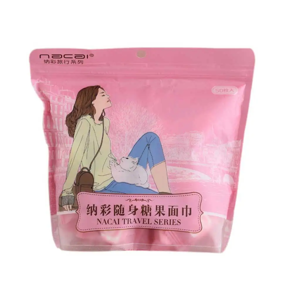 50 szt. Ręczniki Jednorazowe Podróżne Wysokiej Jakości Bawełniane Ściereczki do Twarzy i Ciała Delikatne Jednorazowe Ręczniki do Użytku na Zewnątrz