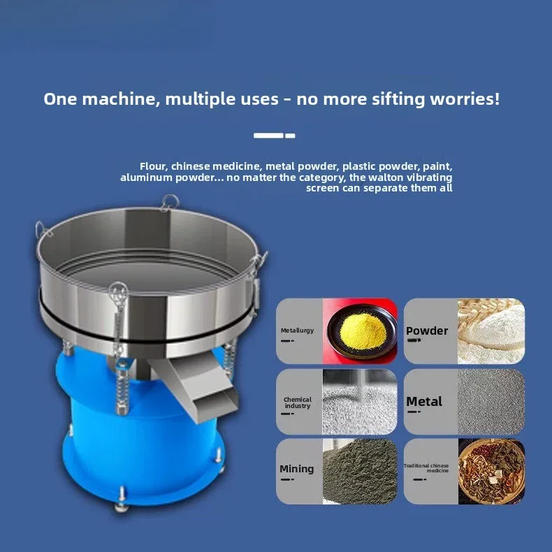 Stainless Steel Vibrating Screen – Electric Sieve Shaker for Soy Milk Filter, Powder Coating, Paint & Industrial Sifting
