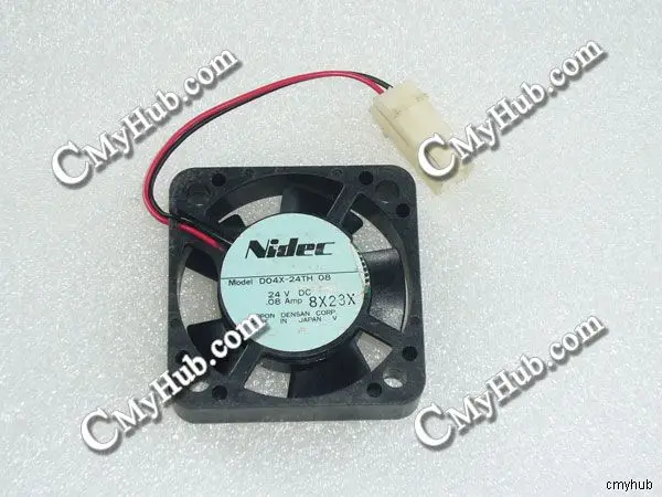 For Nidec D04X-24TH 08 DC24V 0.08A 4010 4CM 40MM 40X40X10MM 2pin Cooling Fan D04X-24TH