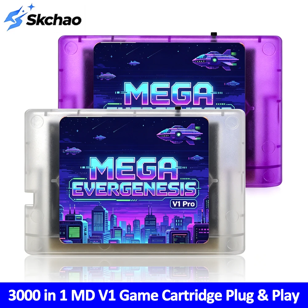 

3000 in 1 MDV1 Game Cartridge Plug & Play With 4GB TF Card For Original SEGA Genesis/Mega Drive/Master System Retro Game Console