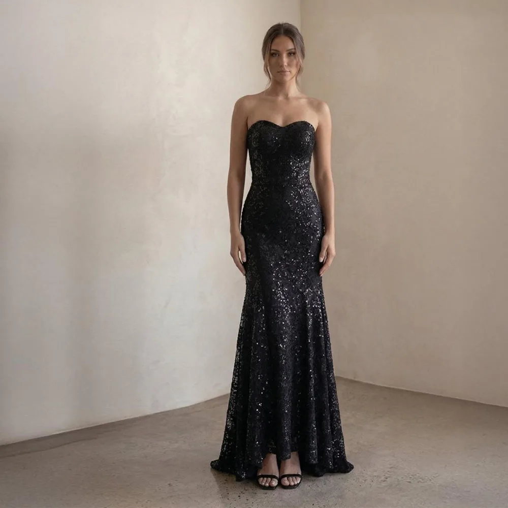 Maßgeschneiderte sexy ärmellose Damen-Abendkleider, elegante bodenlange Ballkleider, hochwertige Vestidos Para Bodas Mujer Invitada