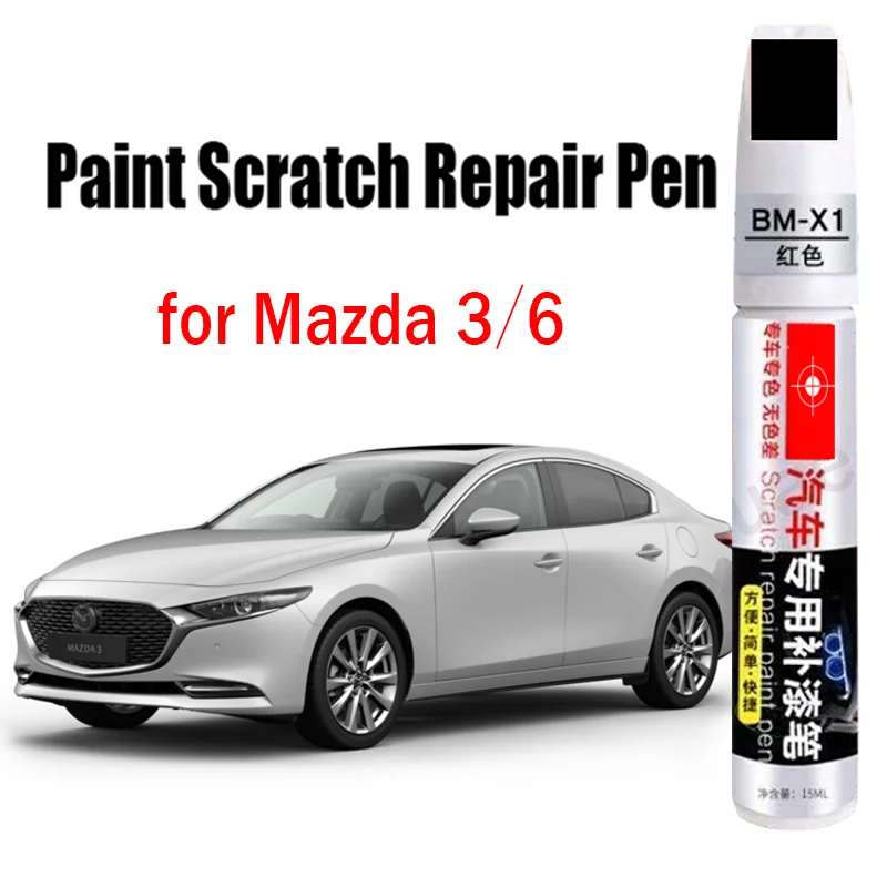 Car Paint Repair Pen for Mazda 3 6 Atenza Atez 6 Car Touch Up Pen Paint Scratch Repair Car Accessories Black White Red Blue Grey