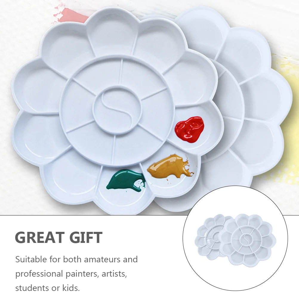 12 قطعة من لوحة خلط فن الأظافر، صواني طلاء بلاستيكية للأطفال، حاملات صبغات ألوان زيتية مائية، مستلزمات فنية ذاتية الصنع #5