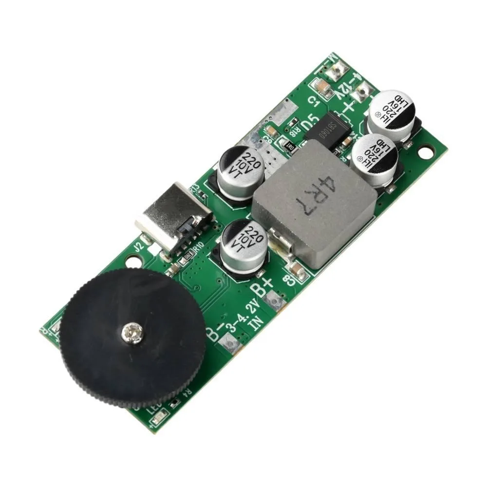 

DC-DC Boost Module 3.7V to 9V/12V Fan Stepless Speed Regulation Board 12W Small Fan Circuit Board Speed Regulator Boost Module