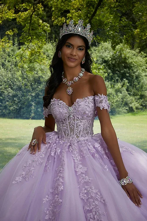 15 Quinceaner Quinceanera Jurken Kanten Applique Kralen Off Shoulder Liefje Baljurk Formele Party Avondjurk Afstuderen