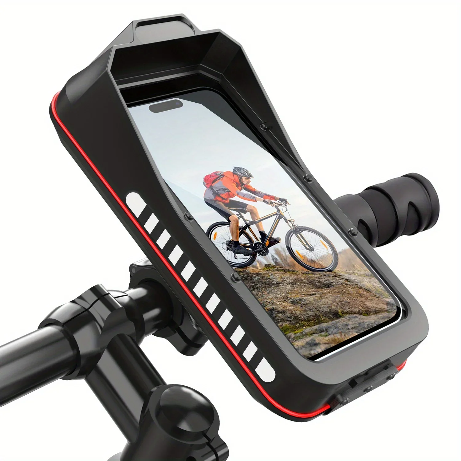 

Detachable Rotatable Bicycle Waterproof Mobile Phone Stand Case for IPhone 16 15 14 Pro Max 16 Plus Touch Screen Waterproof Bag