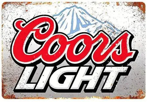 Coors Light Bier Vintage Neuheit Metallschild; Wandkunst