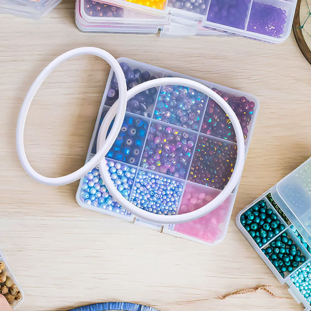 50 قطعة الأطواق البلاستيكية للحرف اليدوية DIY حلم الماسك اكسسوارات إكليل الأزهار إطارات حلقات بلاستيكية الأزهار هوب التطريز هوب #2