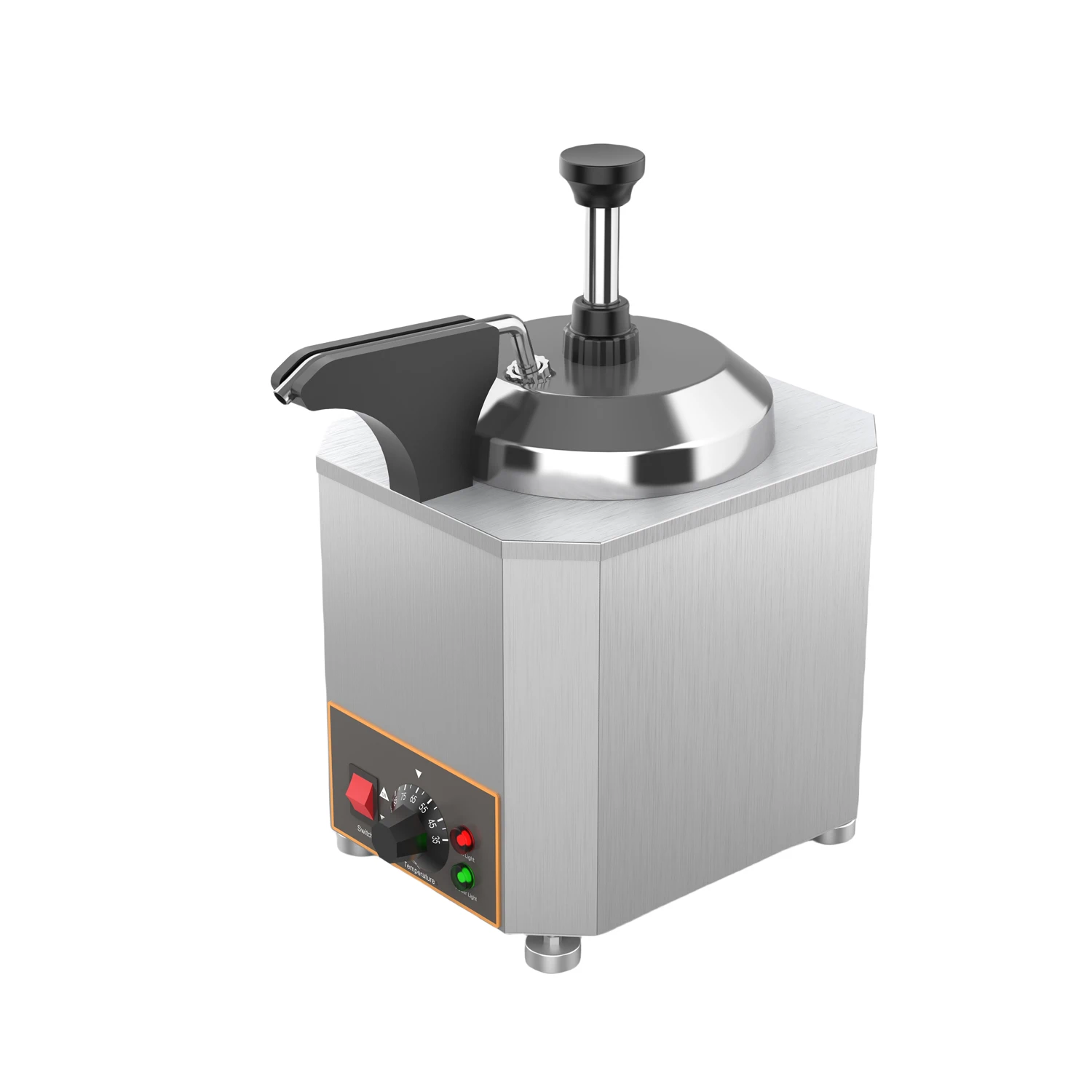 Commercial Hot Fudge Warmer Cheese Sauce Warmer Pump Dispenser