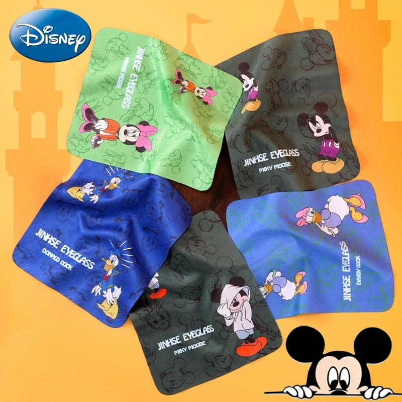 Disney Mickey Mouse Cartoon Chamois Glasses Cleaner Eyeglasses Microfiber Clean Cloth For Lens Phone Screen Cleaning Wipes Tools