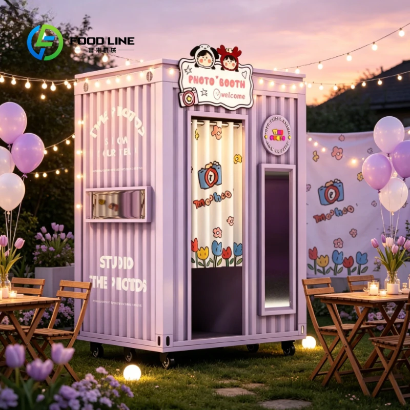 Customized Korean Style Photo Booth Station, Self Service Instant Print Machine with Camera for Mall Retail Store