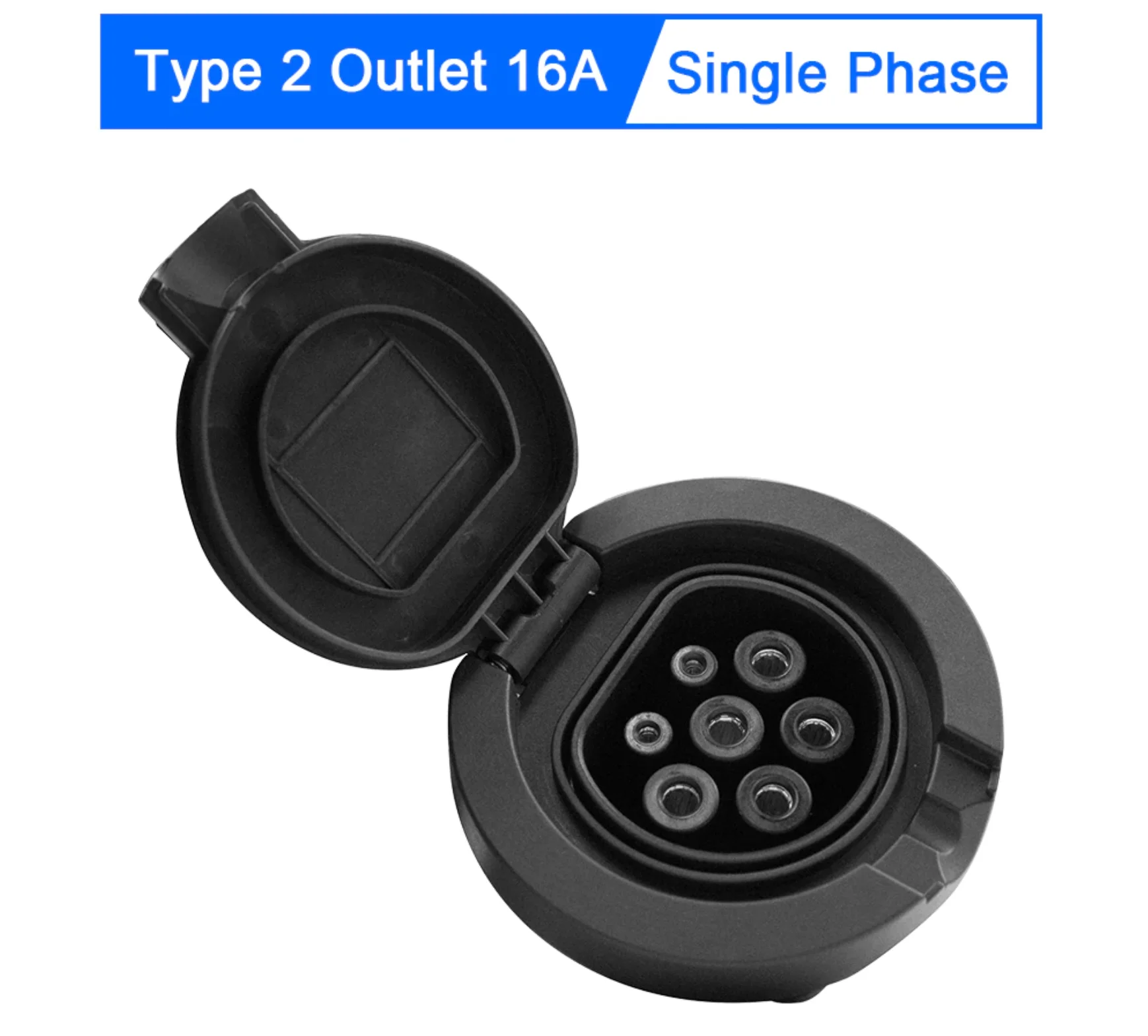 Type 2 Female Connector Outlet Three Phase 32Amp IEC 62196-2 Electric Vehicle Charging Car Charger Station