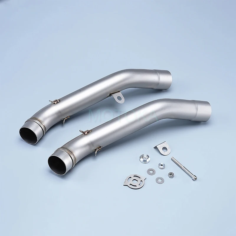 

MOKALA SPEED Modified Stainlesss Steel 51mm Motorcycle Exhaust Muffler Manifold System Z750 Z800 Middle Link Pipe