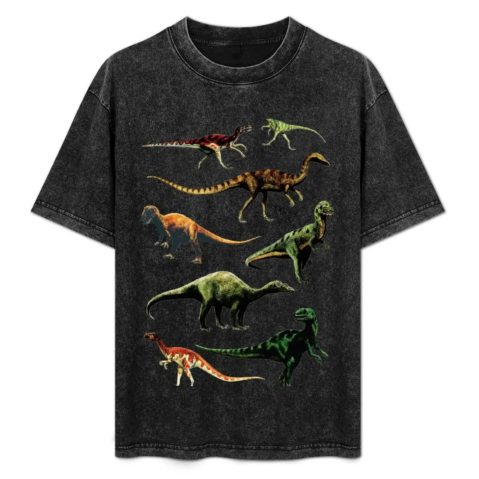 

DINOSAUR SPECIES VINTAGE RETRO 80s DINO DINOSAURS T-Shirt Heavy Duty Casual Work Tee