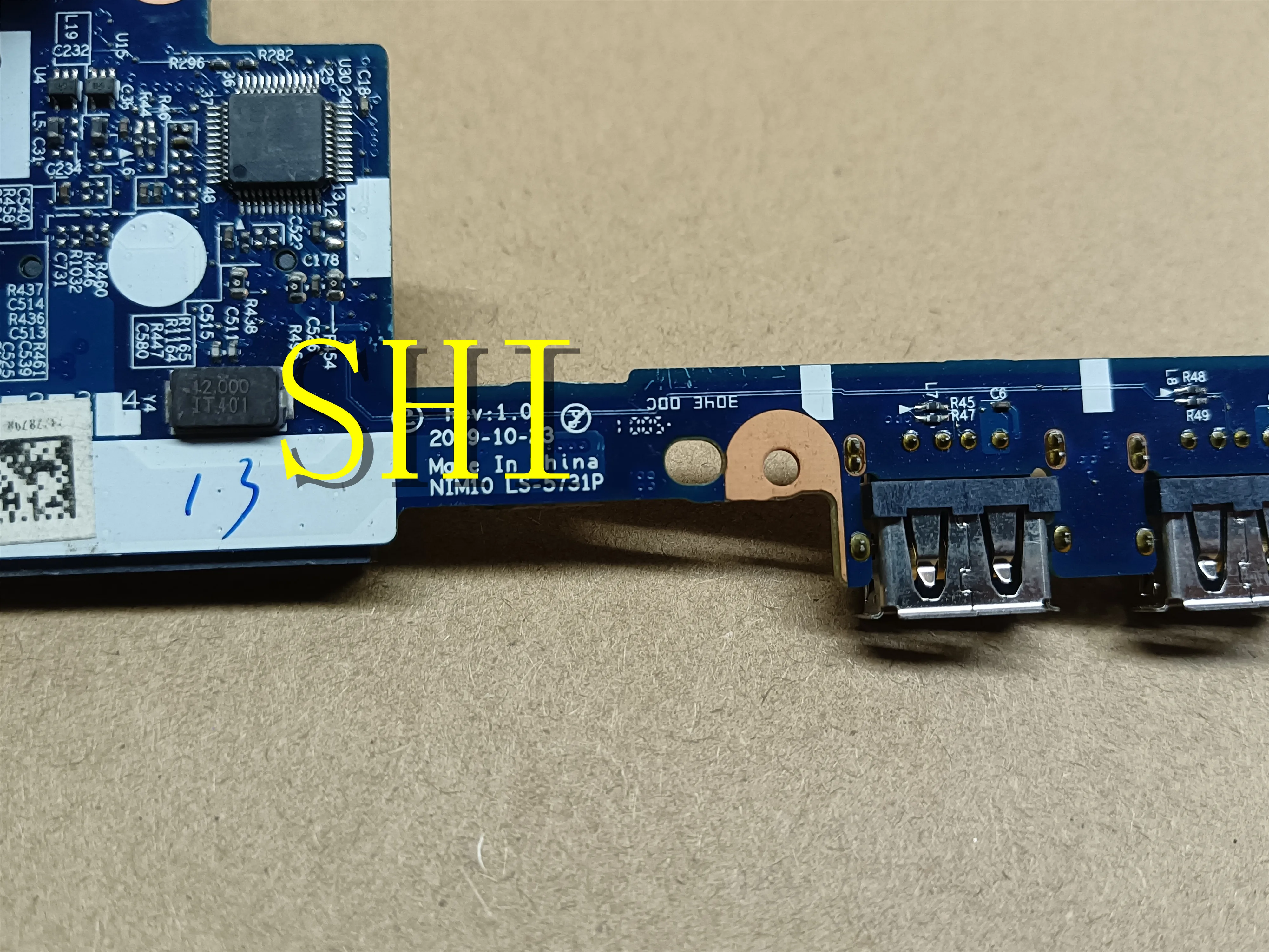 LS-5731P para Dell Inspiron Mini 10 1012 VGA USB Board LS-5731 03G9G3