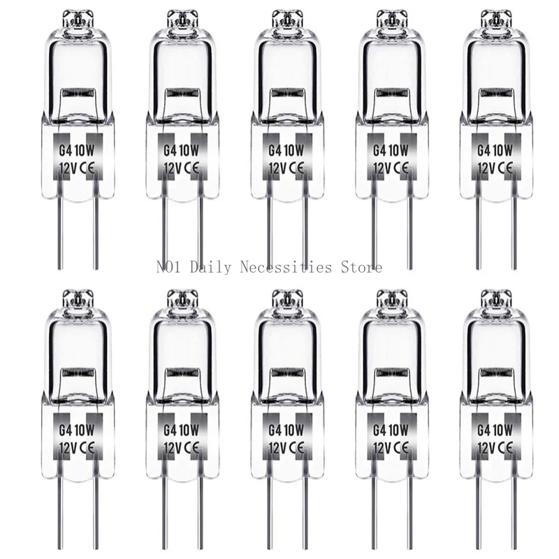 50/100PCS G4 12V Eco Halogen Light Bulbs 10W 20W 50W Capsule LED Lamp with Inserted Beads Crystal Finish for Wholesale 2-Pack