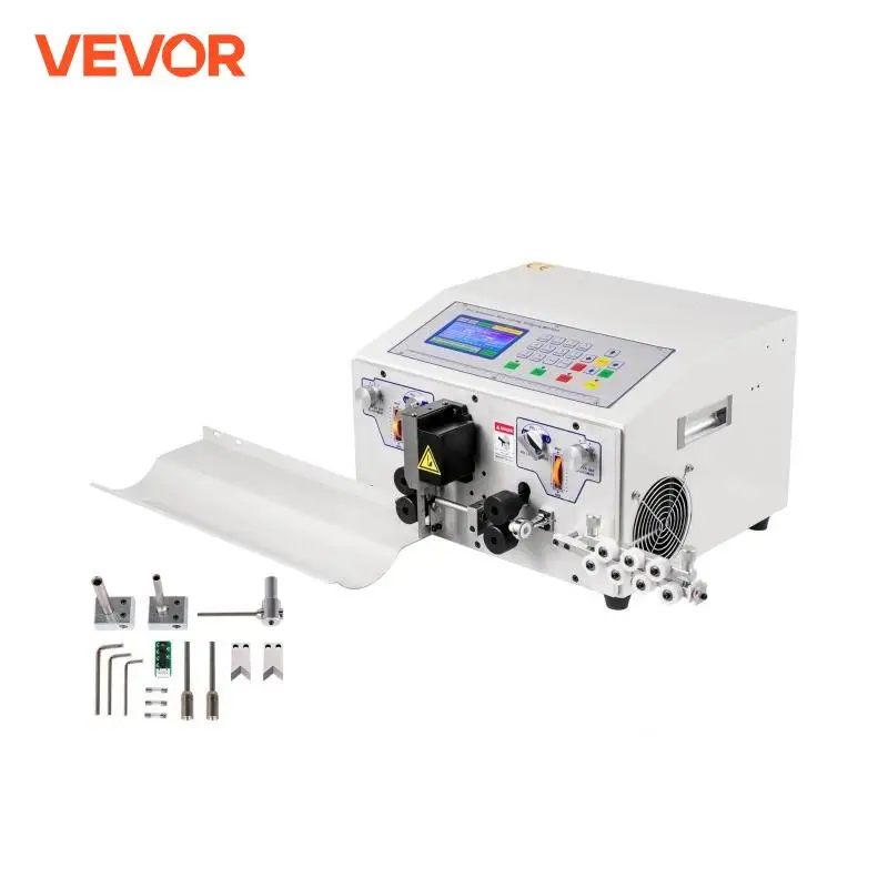 VEVOR SWT508-JE2 Automatic Wire Stripper Machine 0.1-8 mm² Computer Sheathed Wire Cutting Machine Hard Tungsten Steel Blade