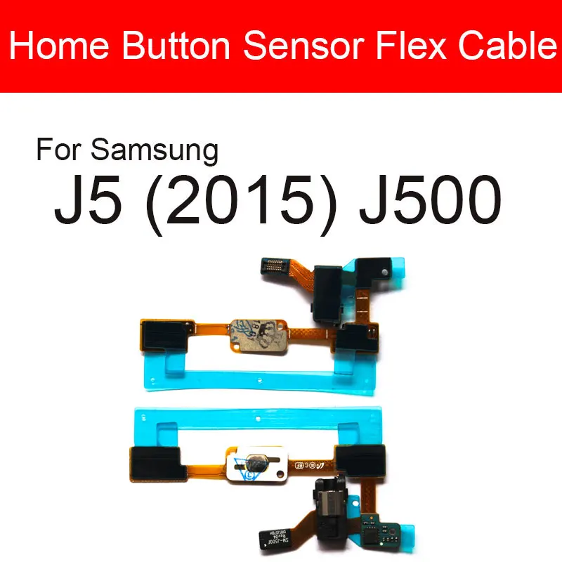 Tombol Home + Earphone Jack Kabel Fleksibel untuk Samsung Galaxy J3 J5 J7 Prime On7 2015 2016 2017 J327 J500 j510 J700 J727 G610 Bagian