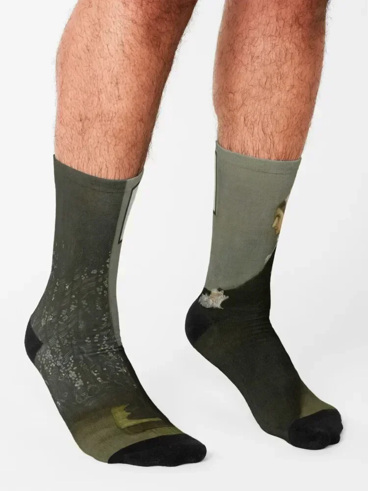 Whistler's Mother by James McNeill Whistler Socks Rugby gym hockey Stockings man Socks For Girls Men's