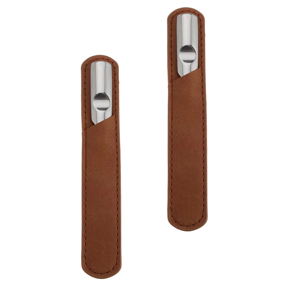 

2Sets Stainless Steel Double Sided File Portable Manicure Pedicure Tool Case Toenails Fingernail File Salon Nail Art