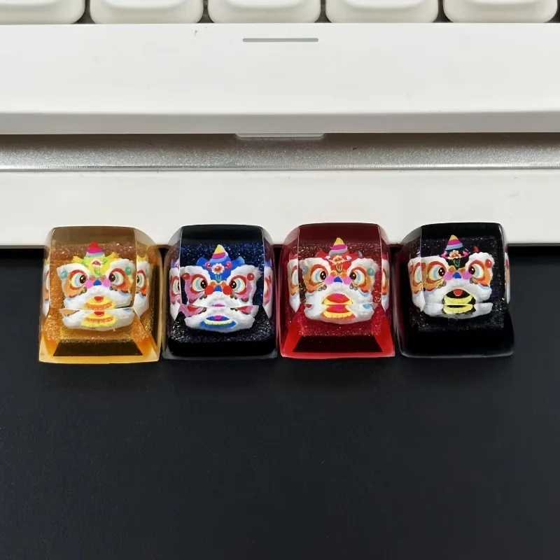 Chinese Style Lion Dance Keycaps Personalized Gaming ESC Keycap Translucent For MX Switch Mechanical Keyboard Key Cap