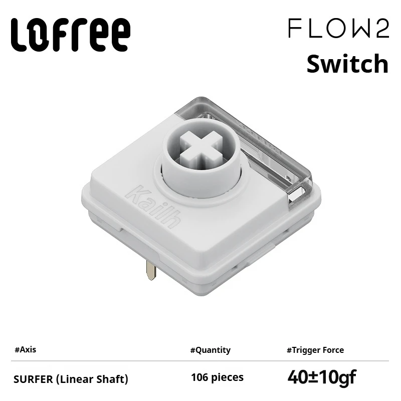 Lofree FLOW2 POM Mechanische toetsenbordschakelaar met lage as Cloud-serie Asaanpassing FLOW2 Hot Swap Kailh-aanpassing