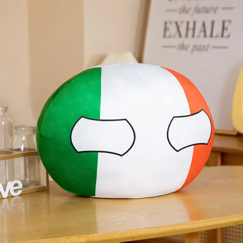 10-40Cm Mô Phỏng Polandball Sang Trọng Đồ Chơi Liên Minh Châu Âu Mỹ Pháp Đông Đức Thụy Sĩ Ý Sang Trọng Gối Mặt Dây Chuyền