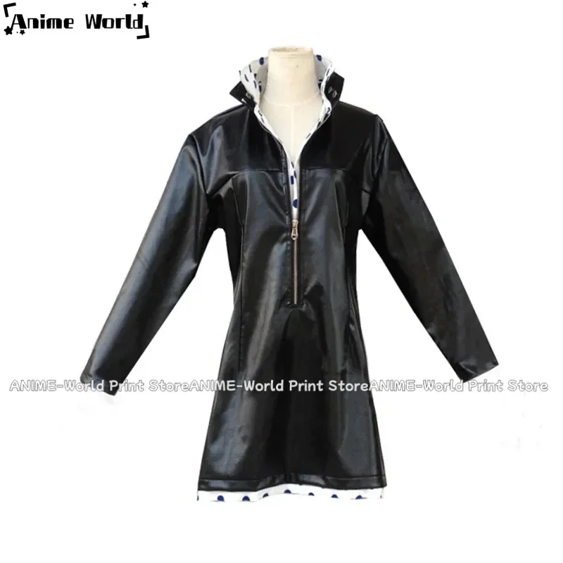 

《Custom Size》Anime Robin Black Faux Leather Blue Spots Sexy Dresses Cosplay Costume For Women Uniforms