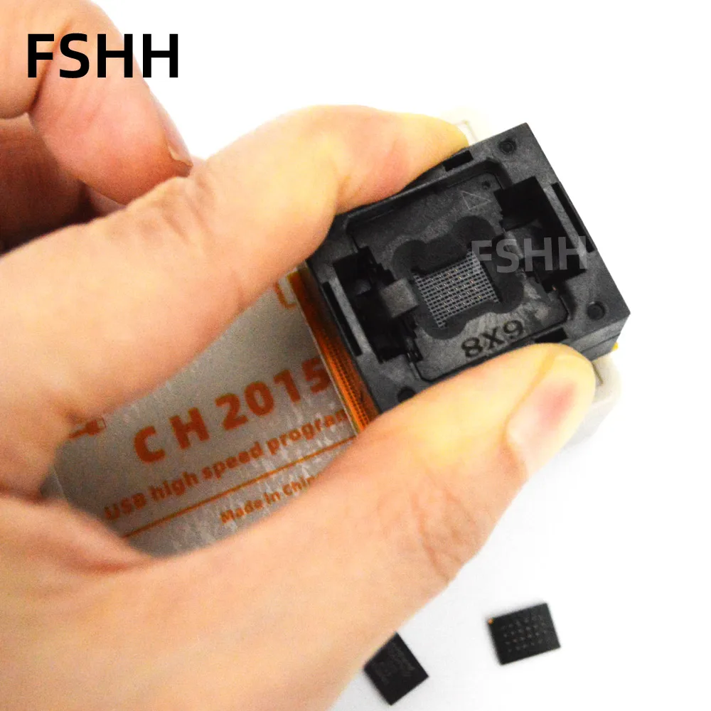 SPI FLASH  USB Programmer CH2015+TFBGA24 to DIP8 Adapter BGA24 6X8MM for FLASH 25Q64/25Q128  eeprom/AVR/DATA FALSH  Programmer