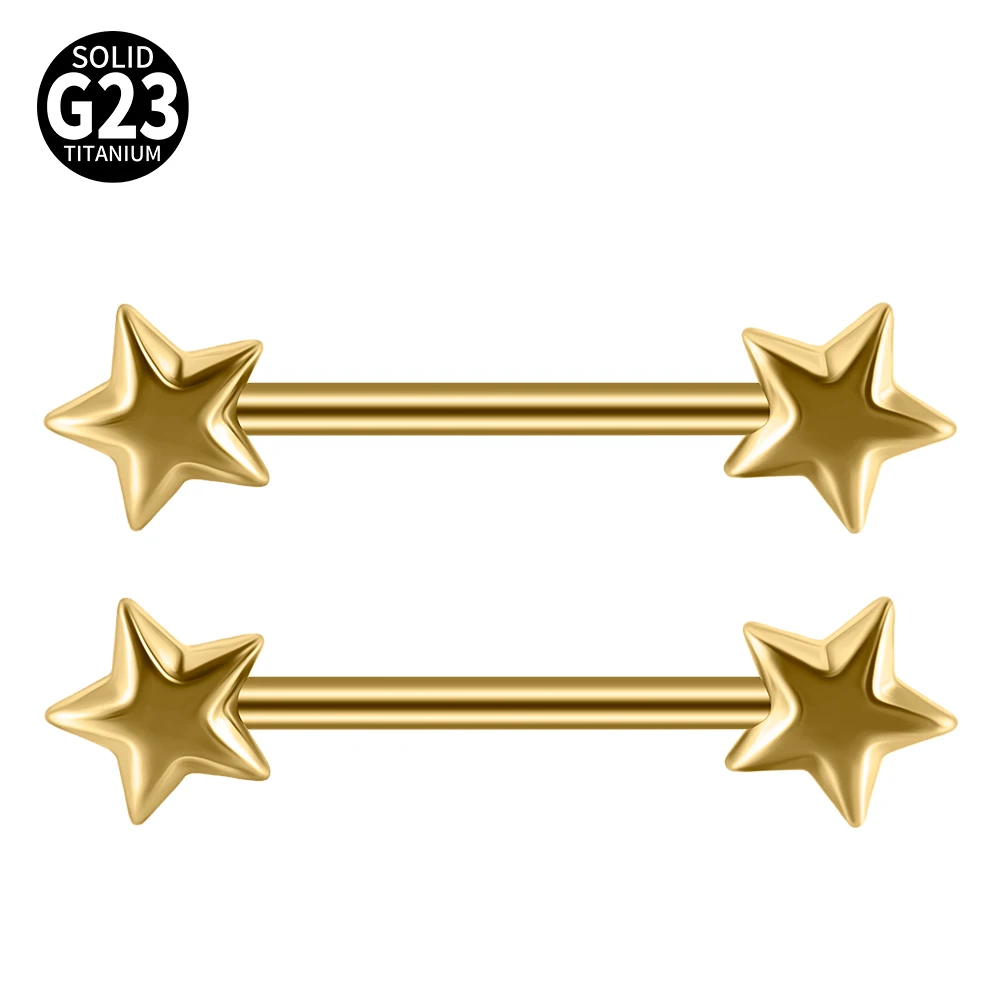1Pair G23 Titanium Nipple Piercing 14G 16mm Straight Breast Rings Barbells Opal Zirconia Nipple Piercing Jewelry for Women Men image 3