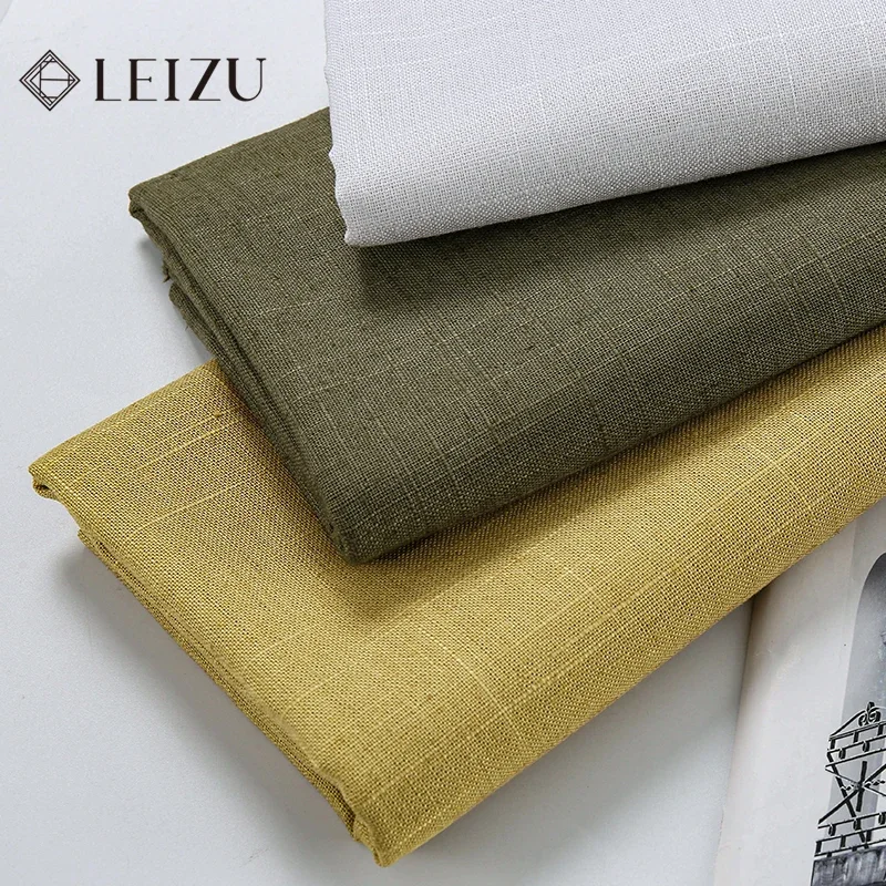 0.5m/1m/2m Bamboo Cotton Linen Fabric Handmade DIY Shirts Pants Clothing Sofa Curtain Luggage Pillows Home Textile Sewing Fabric