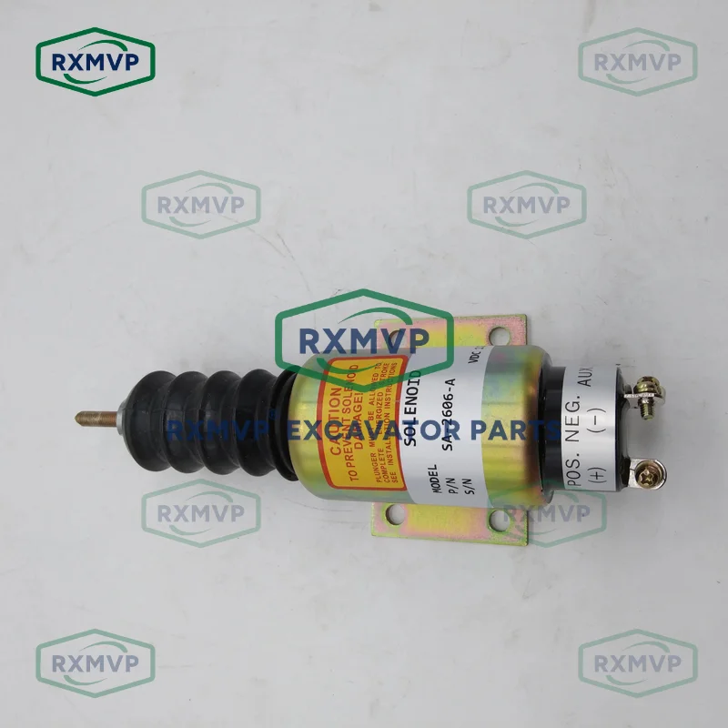 SA-2606-A SA-2606-12 Stop Solenoid Valve Fits Excavator Diesel Engine Construction Machinery Parts