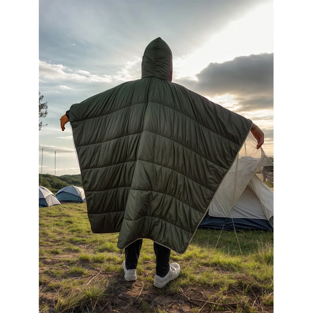 3 in 1 Sleeping Bag camping Lightweight Wearable Hooded Adults Envelope Sleeping Bag Blanket Cloak Cape for Outdoor Tourism