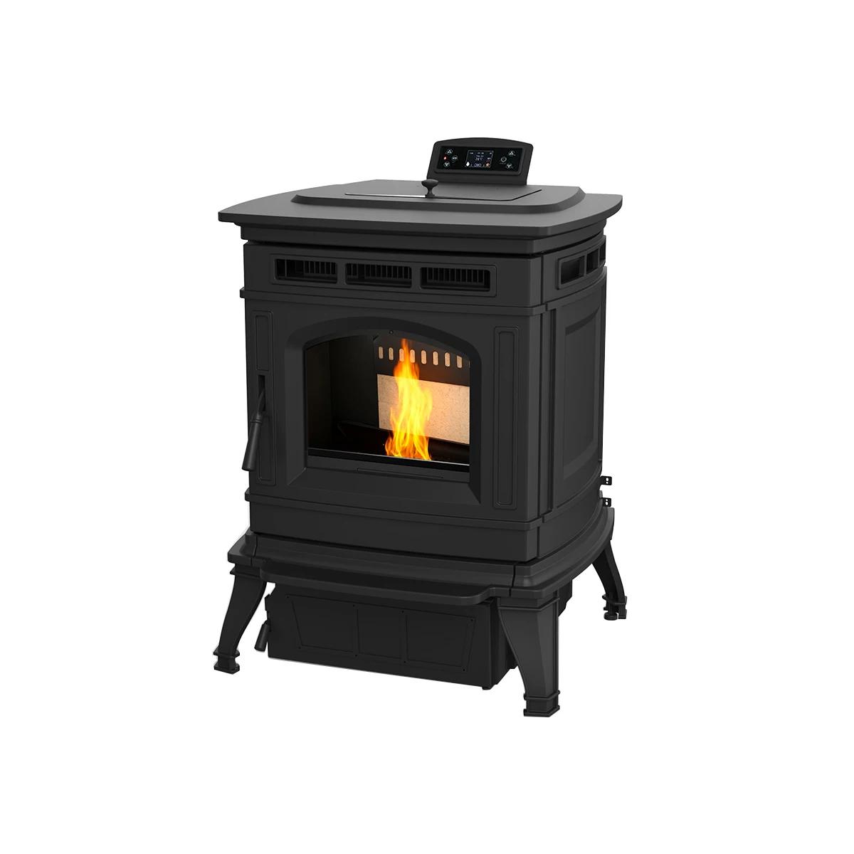 DC24V/AC110V/AC230V Indoor Cast Iron Wood Pellet  Freestanding Fireplace